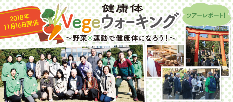 2018年11月16日開催 健康体Vegeウォーキング〜野菜×運動でっ健康体になろう！〜