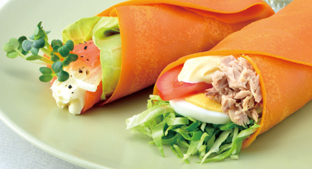 健康体レシピ　健康体30品目野菜を使った新鮮キャベツのサラダクレープ