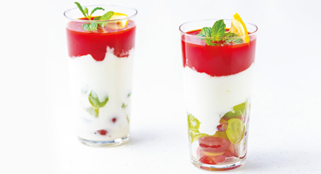 【健康体レシピ】『健康体 GABAトマト』を使った、ヨーグルトと合わせて夏のスイーツに！トマトのデザートソース