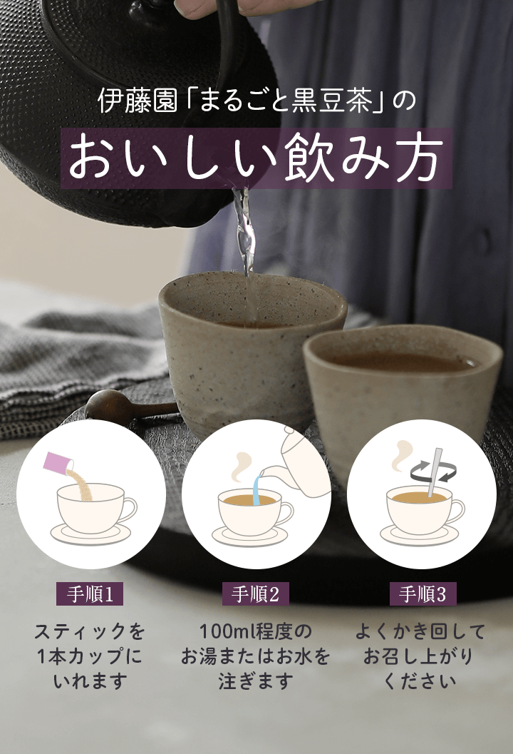 まるごと黒豆茶 粉末スティック 30本セット(15本×2箱) ｜伊藤園の公式通販「健康体」