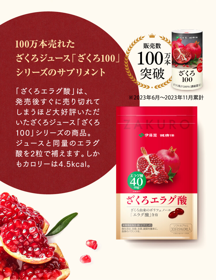 通販限定】伊藤園 ざくろエラグ酸 サプリメント 先行予約ページ